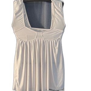 Poof! Women's White Tank Top Size L